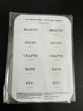 Kohl's White Preprinted Home Office Labels - Beauty, Stuff, Crafts, Bath, Etc.